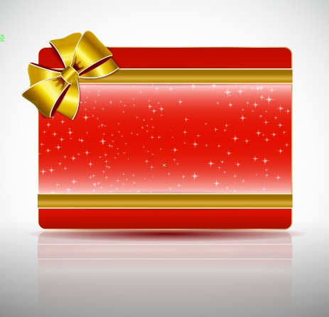 Ribbon Christmas card vector 05
