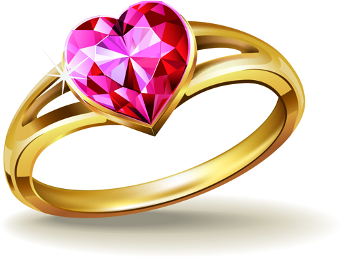 Realistic rings creative design vector set 01