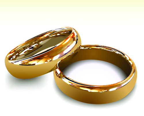 Realistic rings creative design vector set 02