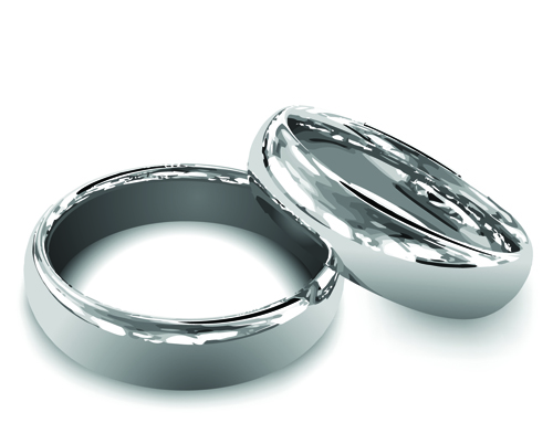 Realistic rings creative design vector set 03
