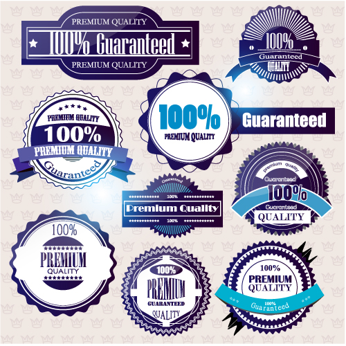 Set of Quality guaranteed vector Labels 02