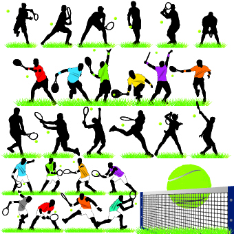 sport silhouettes silhouette different 