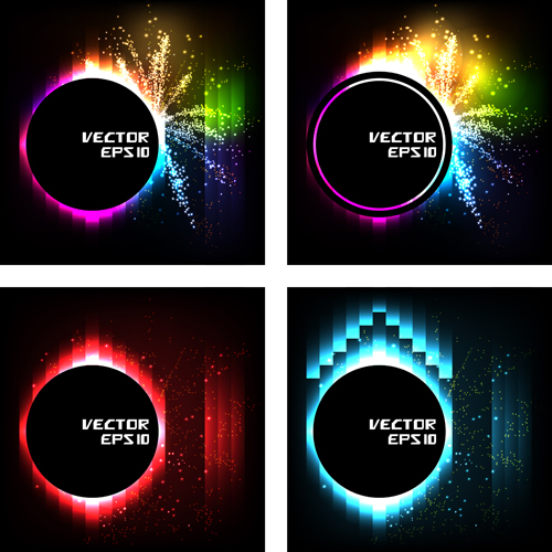 Sparkling round creative background vector