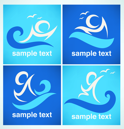 Sports logos abstract design vector 01