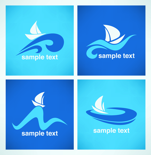 Sports logos abstract design vector 02