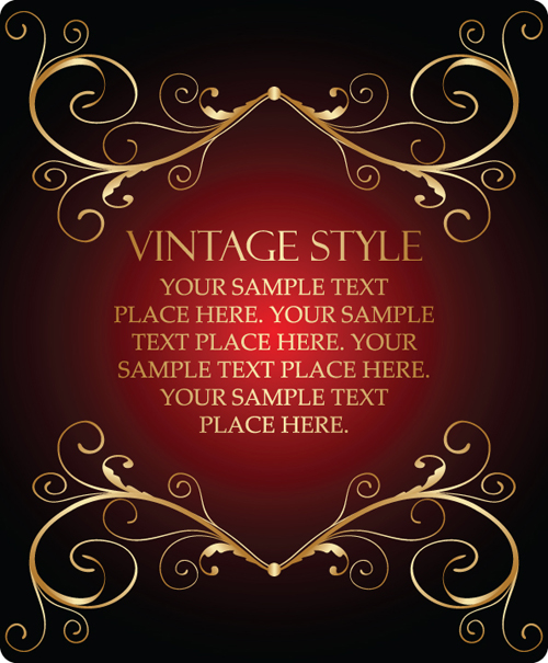 Vintage Style vintage style luxury frame 