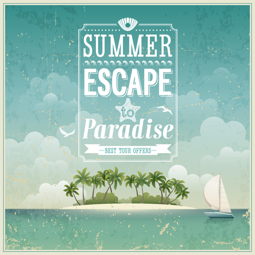 Vintage Summer backgrounds art 02