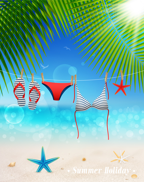 Vintage Summer backgrounds art 03