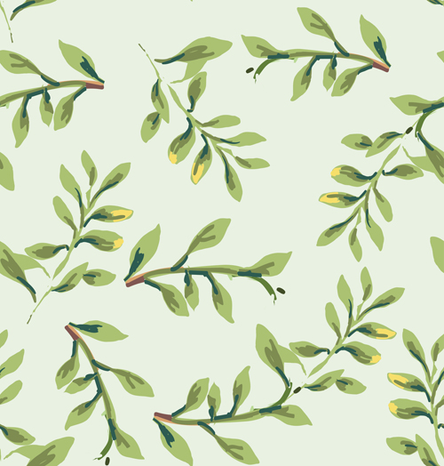 Vintage plant seamless pattern vectors 05