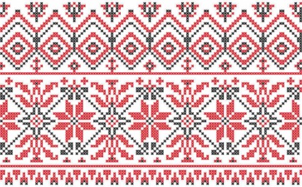 Retro knitting patterns seamless vector material 02