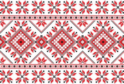 Retro knitting patterns seamless vector material 01 Retro knitting patterns seamless vector material 01