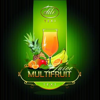 Fresh juice vector background 04