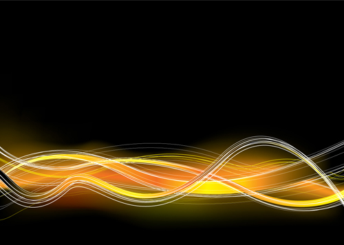 Neon Light beam vector backgrounds set 04