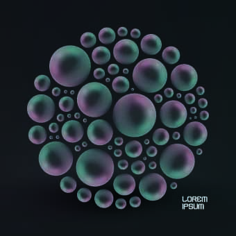 Concept globular background vector 01