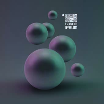 Concept globular background vector 02