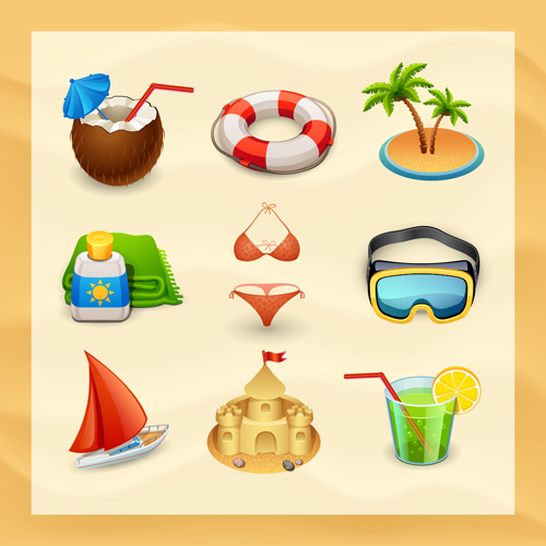 travel summer icons elements element 