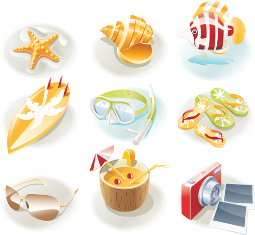 summer icons icon elements element 