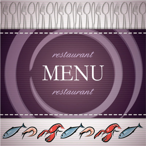 bill of fare vector background 04