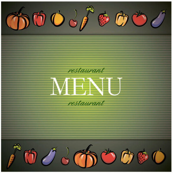 bill of fare vector background 05