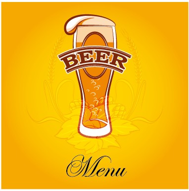 yellow menu cover beer 