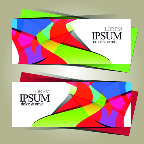 ght abstract color vector banners 01 Bright abstract color vector banners 01