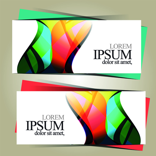 ght abstract color vector banners 04 Bright abstract color vector banners 04