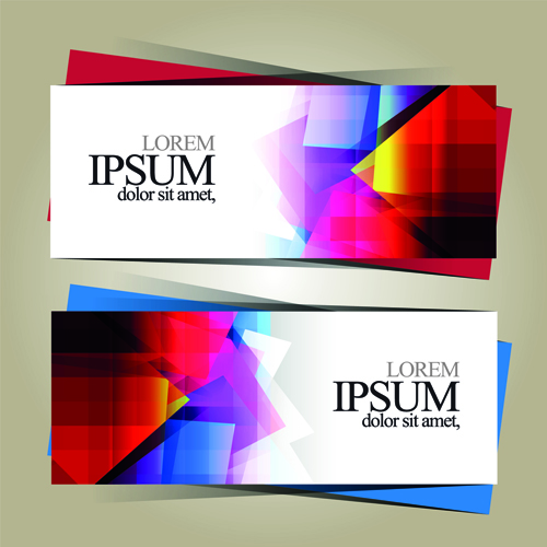 ght abstract color vector banners 05 Bright abstract color vector banners 05