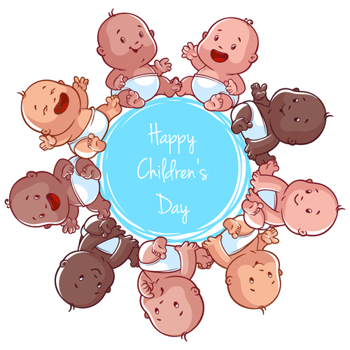 Cartoon baby cute design vector 02
