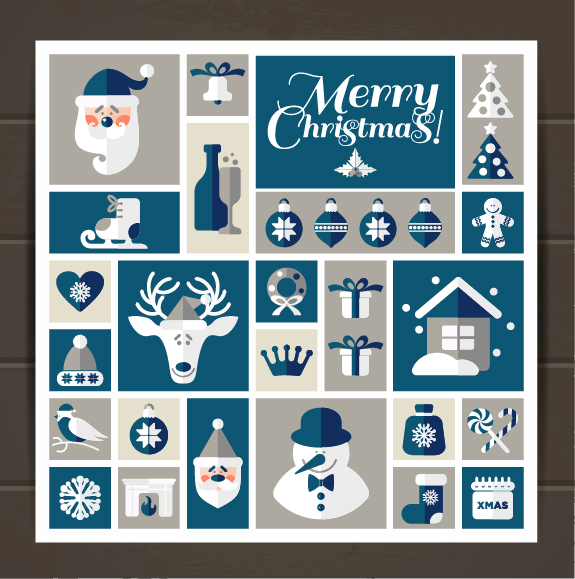 Christmas creative illustration vector set
