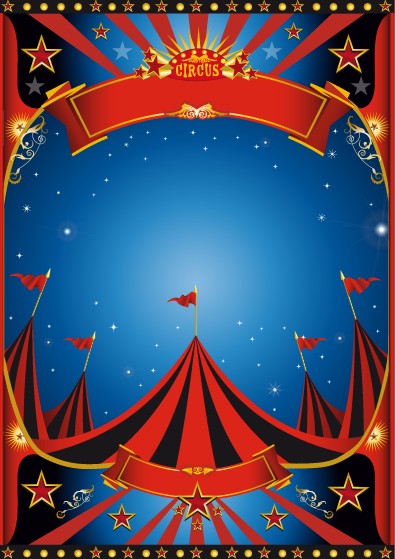 Vintage style circus poster design vector 01