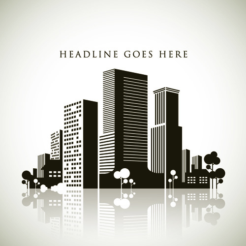 Creative City vector Backgrounds 04