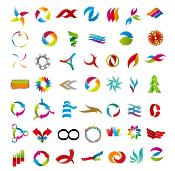 Colored abstract vector logos 07