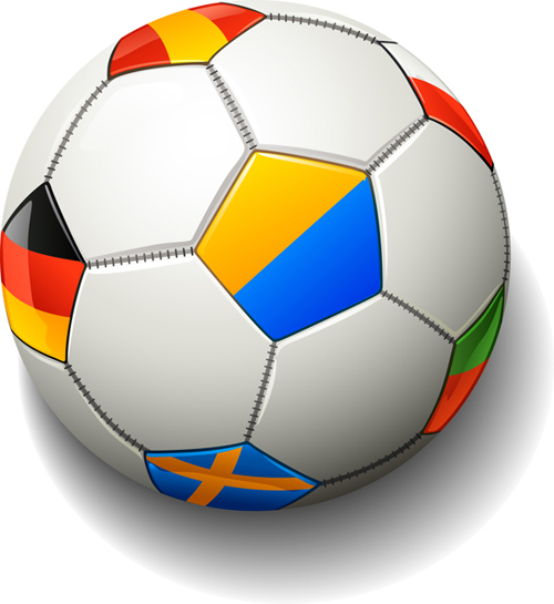 Colored soccer design vector
