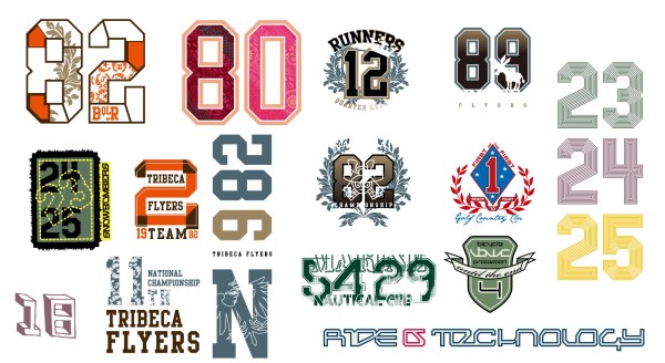 Creative numbers design elements vectors