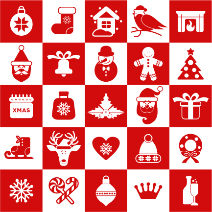 white red icons Christmas icon christmas 