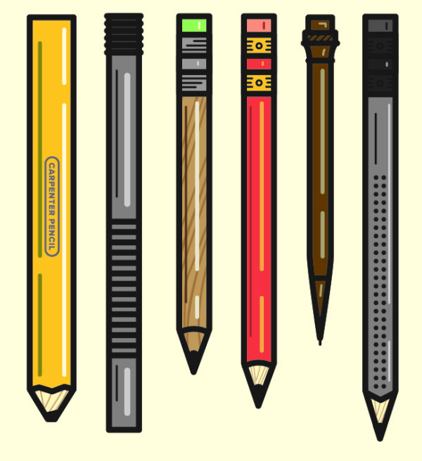 pencil different 