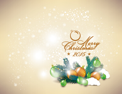 Elegant christmas colored baubles background art 07