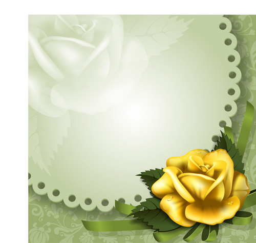 Vector Flower elements backgrounds 04