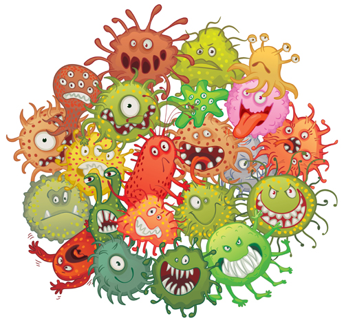 funny cartoon bacteria 