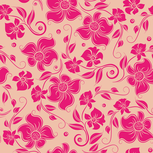 Gentle floral seamless pattern wallpapers vector 01