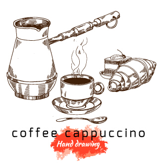 hand-draw Hand drawing drawing coffee 