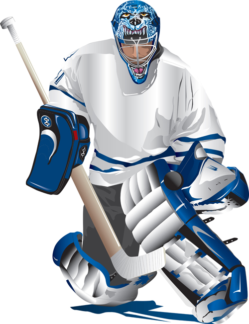 Set of Hockey design elements vector 02
