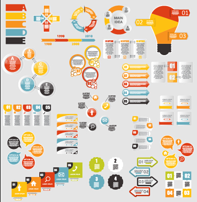 Infographic elements material vector set 03