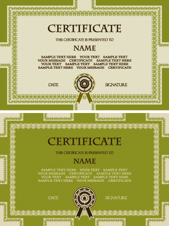 luxury certificate template certificate card vector 