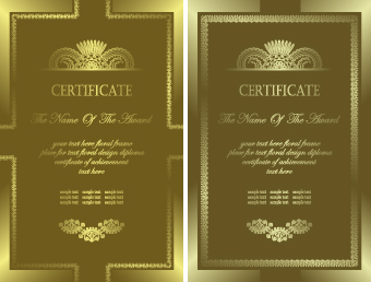 certificate template certificate card vector 