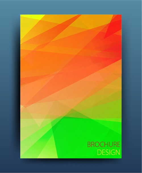 magazine cover colored brochure abstract 
