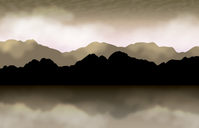 vector background mountains mountain fog clouds 