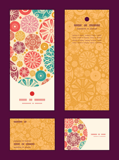 ornate floral cards banners 