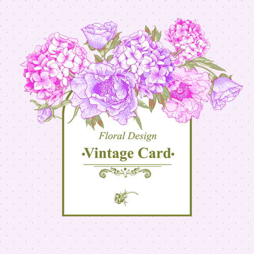 vintage pink card vector card 