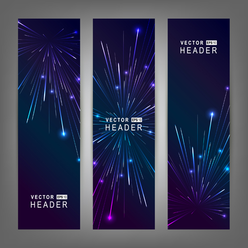 purple Fireworks blue banners banner 